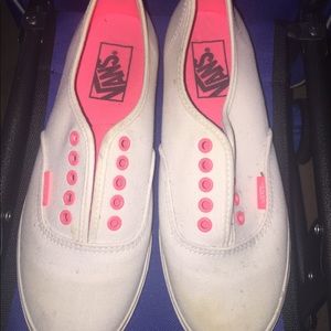 White/Pink Vans